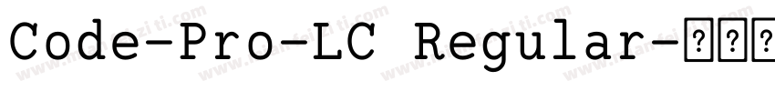 Code-Pro-LC Regular字体转换